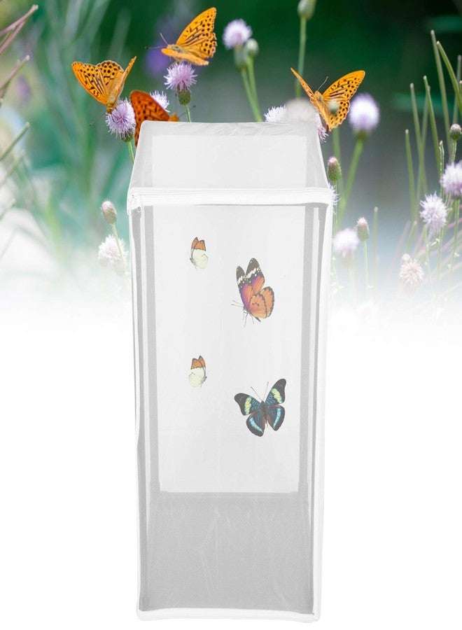 Topyond Butterfly Habitat Cage, Large 30 Inch Monarch Insect Mesh Cage with Zipper, Outdoor Collapsible Insect Mesh Cage for Breeding Observation Protection - Image 5